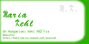 maria kehl business card